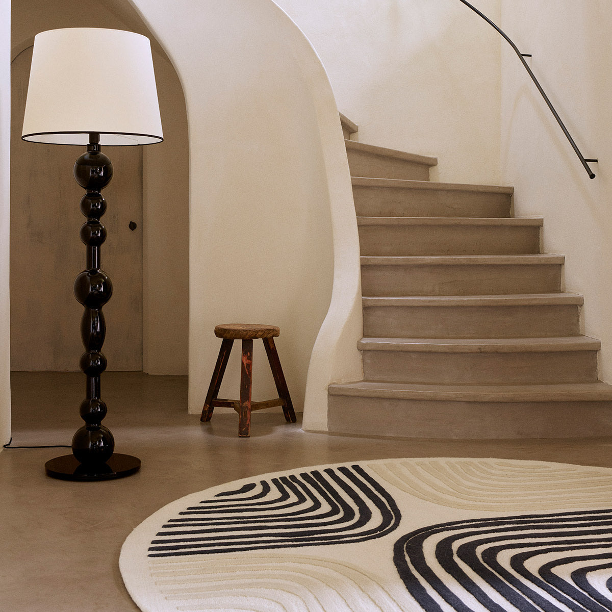 Tapis rond Labyrinthe